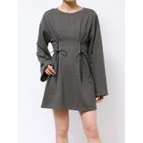 グレー | レースアップスウェットワンピース | EATME