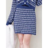 ネイビー | ツイードライクニットスカート（セットアップ可能） | EATME