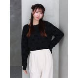 ブラック | ロゴジャガードニット | EATME