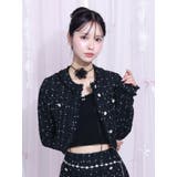 ブラック | クロップドツイードジャケット(セットアップ可能) | EATME