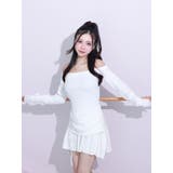 オフホワイト | ギャザーニットワンピース | EATME