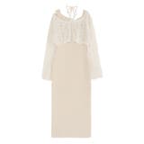 アイボリー | レイヤードニットワンピース | EATME