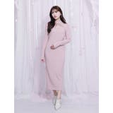 ピンク | ベルテッドデコルテリブワンピース | EATME