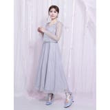 グレー | リボンショルダーレースワンピース | EATME