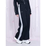 ブラック | バイカラーラインパンツ（セットアップ可能） | EATME