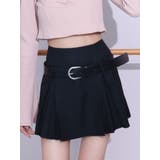 ブラック | ベルテッドミニスカート | EATME