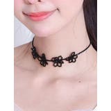 ブラック | ビジューフラワーチョーカー | EATME