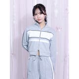 バイカラーラインジップスウェット（セットアップ可能） | EATME | 詳細画像16 