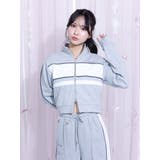 バイカラーラインジップスウェット（セットアップ可能） | EATME | 詳細画像17 