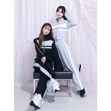 バイカラーラインジップスウェット（セットアップ可能） | EATME | 詳細画像24 