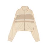 アイボリー | バイカラーラインジップスウェット（セットアップ可能） | EATME