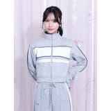 グレー | バイカラーラインジップスウェット（セットアップ可能） | EATME