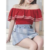 レッド | オフショルダーニットTOP | EATME