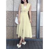 イエロー | テーラードカラーカットアウトワンピース | EATME