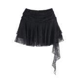 ブラック | レースアシンメトリースカート | EATME