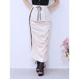 ベージュ | ギャザーアシンメトリースカート | EATME