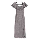 グレー | ベルテッドラッフルフリルワンピース | EATME