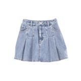 アイスブルー | FRONTプリーツデニムスカート | EATME