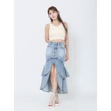 フレアマーメイドデニムスカート | EATME | 詳細画像2 