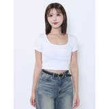スクエアネックコンパクトTシャツ | EATME | 詳細画像21