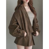 ブラウン | 【SETUP】ヴィンテージライクフェイクレザーブルゾン | EATME