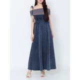 インディゴ | ディープスリットオフショルワンピース | EATME