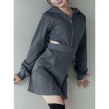 グレー | カットアウトフーディーワンピース | EATME