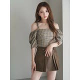 リボンショルダーチェックブラウス | EATME | 詳細画像12