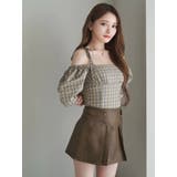 リボンショルダーチェックブラウス | EATME | 詳細画像13