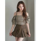 リボンショルダーチェックブラウス | EATME | 詳細画像14