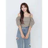 リボンショルダーチェックブラウス | EATME | 詳細画像16