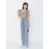 リボンショルダーチェックブラウス | EATME | 詳細画像21