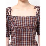 リボンショルダーチェックブラウス | EATME | 詳細画像25