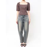 リボンショルダーチェックブラウス | EATME | 詳細画像30