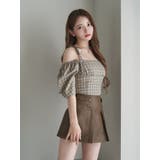 リボンショルダーチェックブラウス | EATME | 詳細画像40