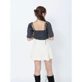 リボンショルダーチェックブラウス | EATME | 詳細画像7