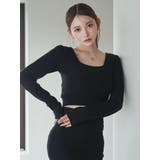 【SETUP着用可】クロスケーブルニットTOP | EATME | 詳細画像2