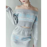 グレー | ノルディックニットオフショルTOP | EATME