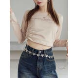 ピンク | アシンメトリーギャザーTOP | EATME