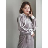 【SETUP着用可】バイカラーベロアブルゾン | EATME | 詳細画像3