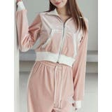 ピンク | 【SETUP着用可】バイカラーベロアブルゾン | EATME