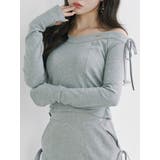 グレー | 【SETUP】リボンオフショルダーTOP | EATME