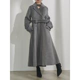 グレー | ダブルテーラードロングコート | EATME