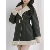 ダークブラウン | フェイクムートンレディコート | EATME