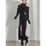 ブラック | ツイストニットワンピース | EATME