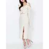 リボンショルダーロングニットワンピース | EATME | 詳細画像1 