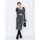 リボンショルダーロングニットワンピース | EATME | 詳細画像21 