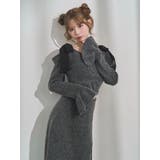 リボンショルダーロングニットワンピース | EATME | 詳細画像35 