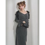 リボンショルダーロングニットワンピース | EATME | 詳細画像36 