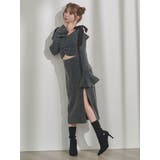 リボンショルダーロングニットワンピース | EATME | 詳細画像4 